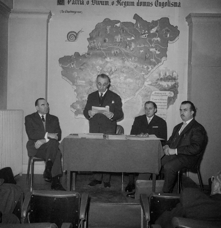 La conférence à la CCI. Le président Peynet.